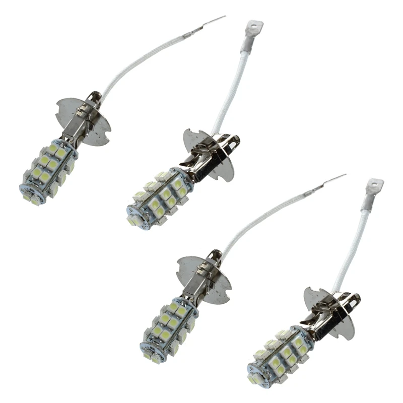 

4 шт., H3 26 SMD светодиодный Автомобильная противотуманная лампа DRL, белая