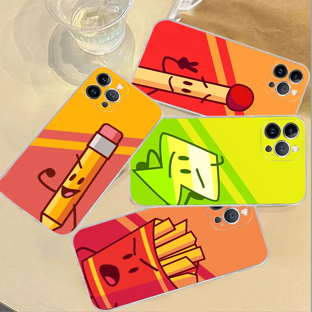 Чехол для телефона Bfdi Battle For Dream Island iPhone 16 15 8 7 6 6S Plus X SE XR XS 14 11 12 13 Mini Pro Max Mobile Case