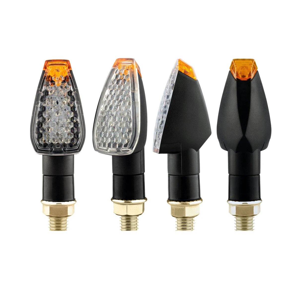 

Комплект Из 4 Универсальных Светодиодных Поворотников Для Мотоциклов, Суперяркие, 15 LED, Янтарные, В Стиле Рыбьей Чешуи