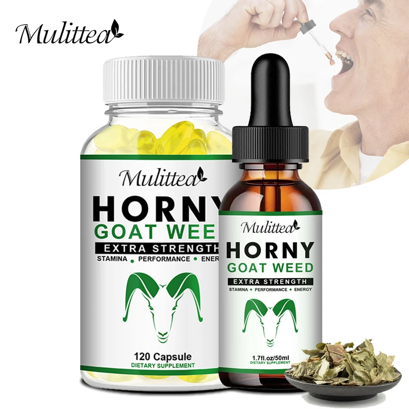 

Mulittea 2X Epimedium Horny Goat Male Energy for Potency Erection Improve Men Women Function Enhancer Serum Max Power Kit