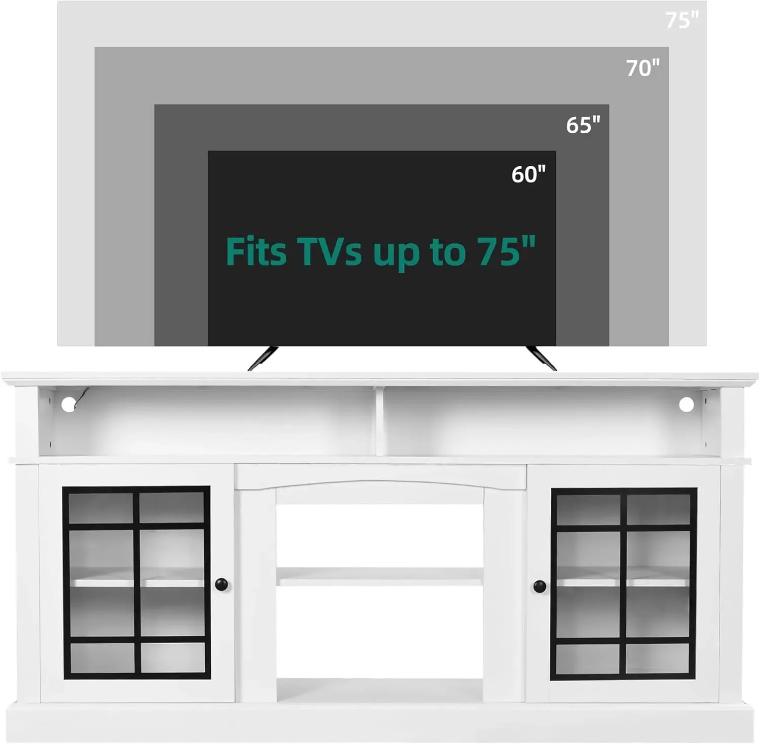 Белая подставка под телевизор YITAHOME для телевизоров 75/65 дюймов современный шкаф