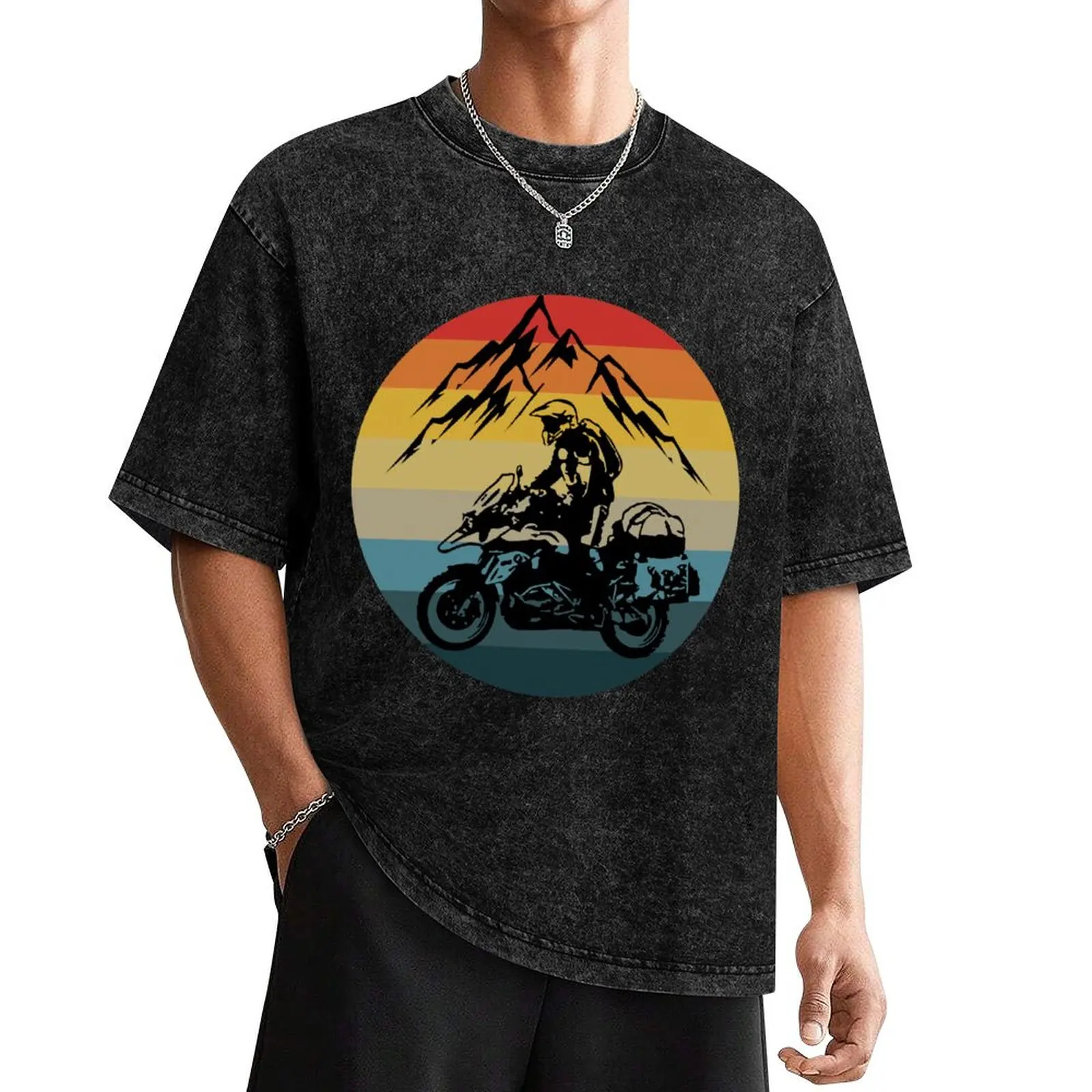 Винтажная футболка в стиле ретро Mountains Off Road 1200 GS 1250 для приключений мотоцикла и