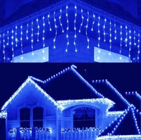 christmas light 5m waterproof outdoor street garland droop 0 4 0 6m led festoon curtain icicle string light christmas decoration