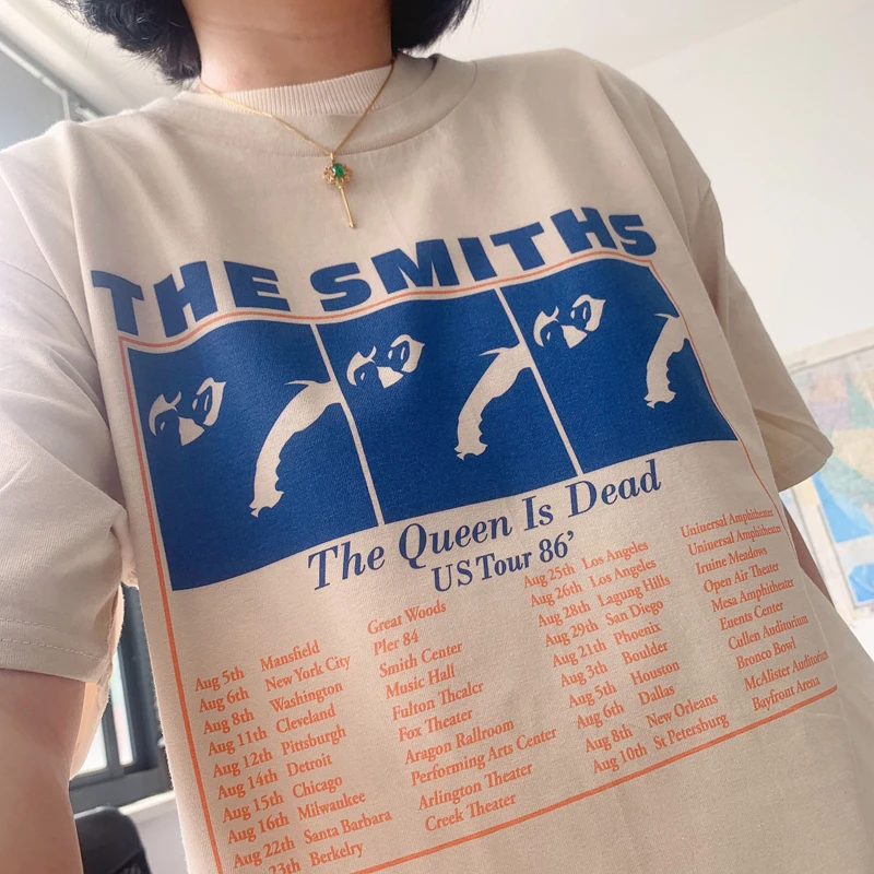 

The Smiths T-Shirt Vtg Retro Women Pop Indie Punk Rock Band Morrissey 2022 New Men's T Shirt