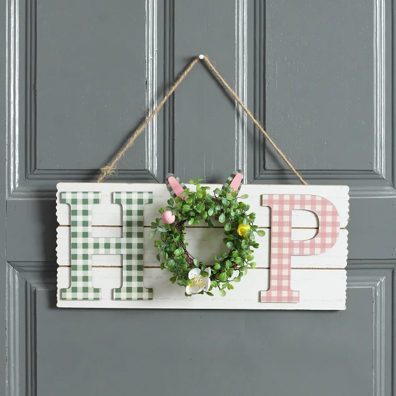 

Дверной знак в деревенском стиле, деревянный подвесной светильник, украшение для дома, стены, крыльца, фермерского дома, весенне-летний вече...