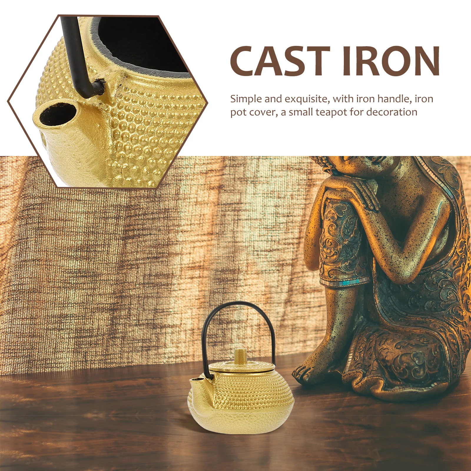 Чугунный чайник набор винтажный декор маленький украшение для ноутбука чайника