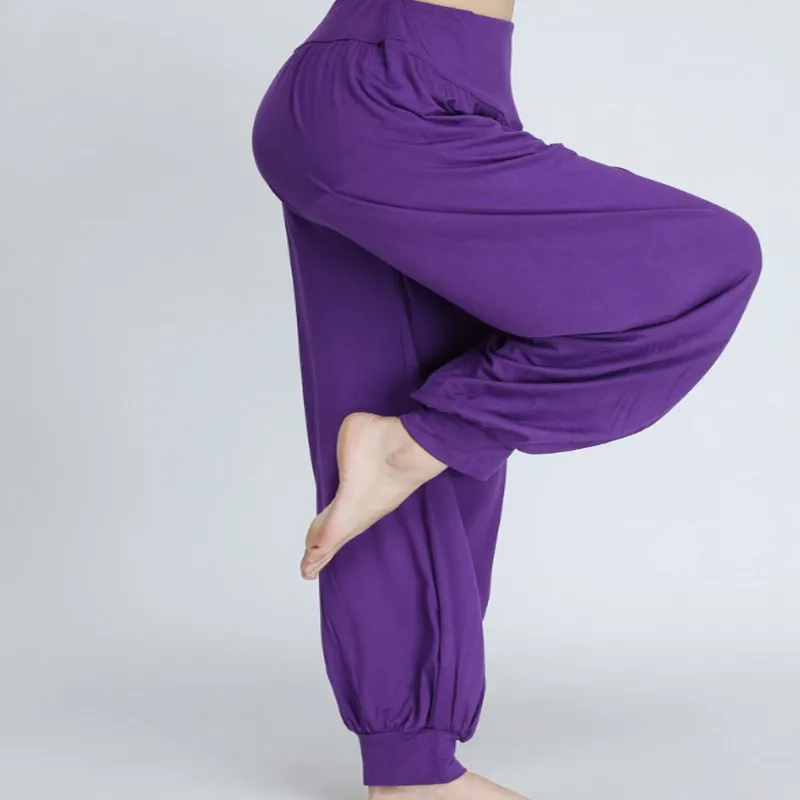 Женские штаны для йоги эластичные свободные повседневные хлопковые мягкие