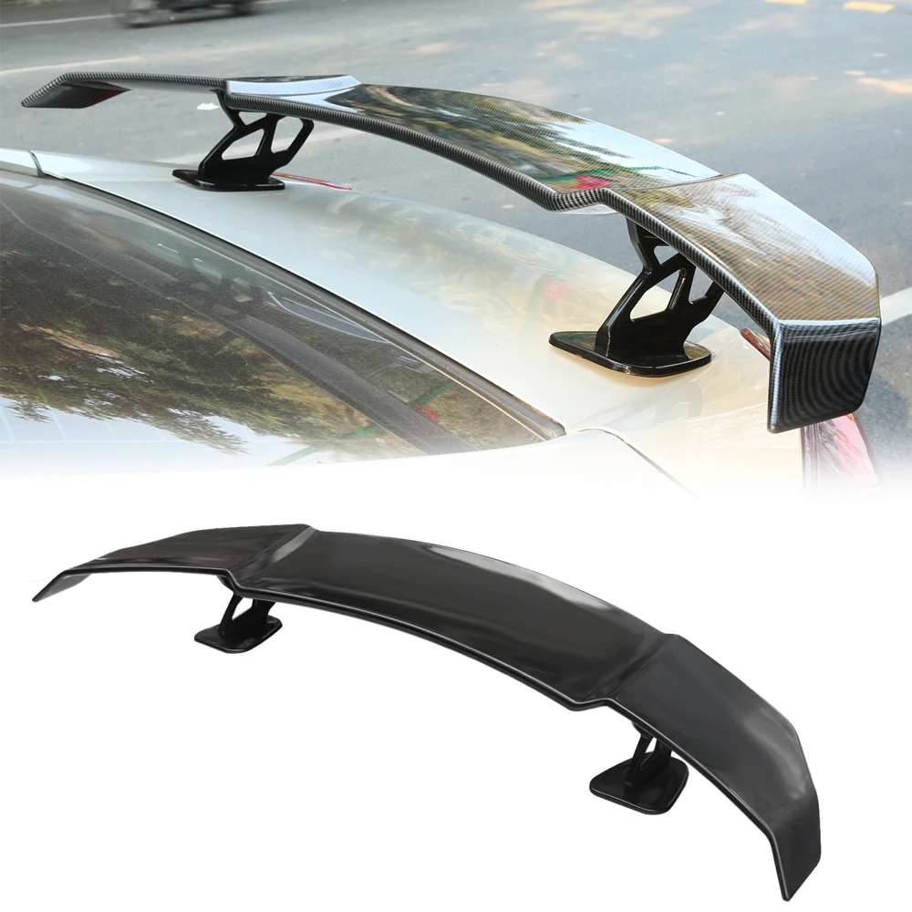 

ABS Plastic Material Unpainted Color Rear Roof GT Spoiler Wing Trunk Lip Boot Cover with Adhesive or screw bracket