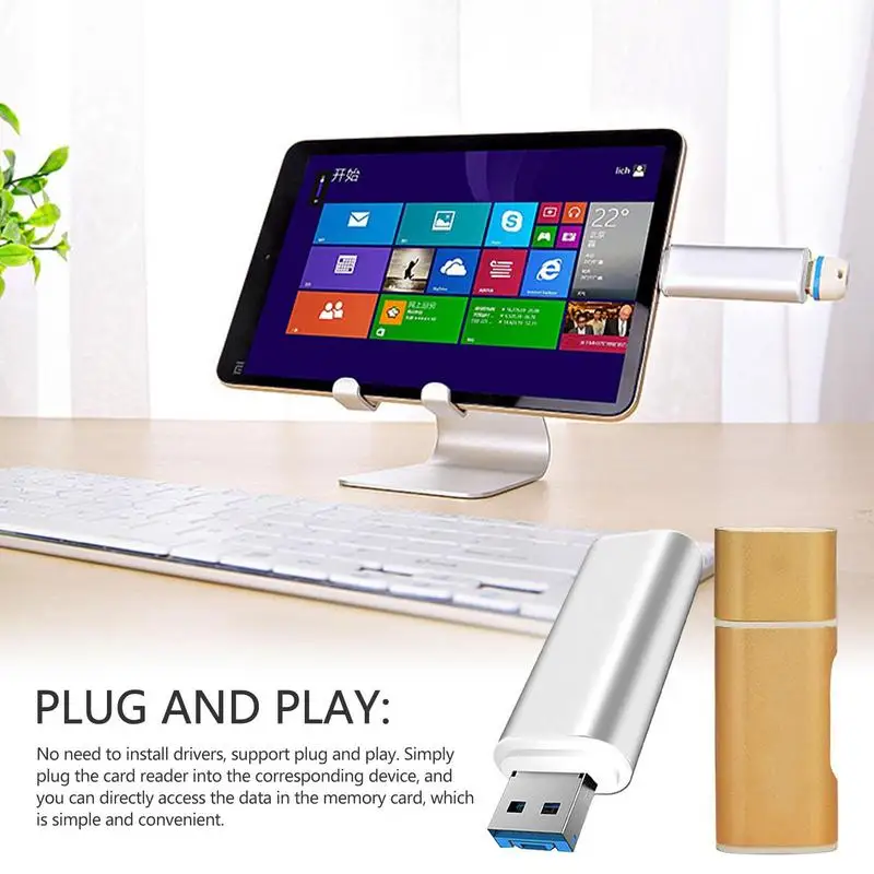 

Card Reader OTG Plug And Play USB Adapter Card Reader USB OTG Memory Card Adapter Multifunctional Practical For Outdoor
