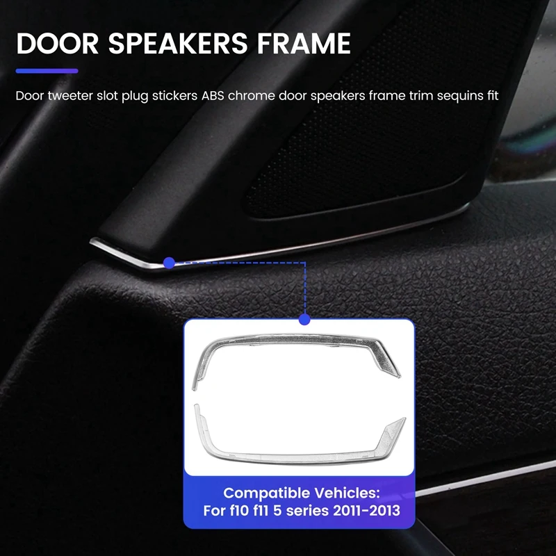 2 шт. дверной твитер слот наклейки для F10 F11-BMW 5 рамки динамиков