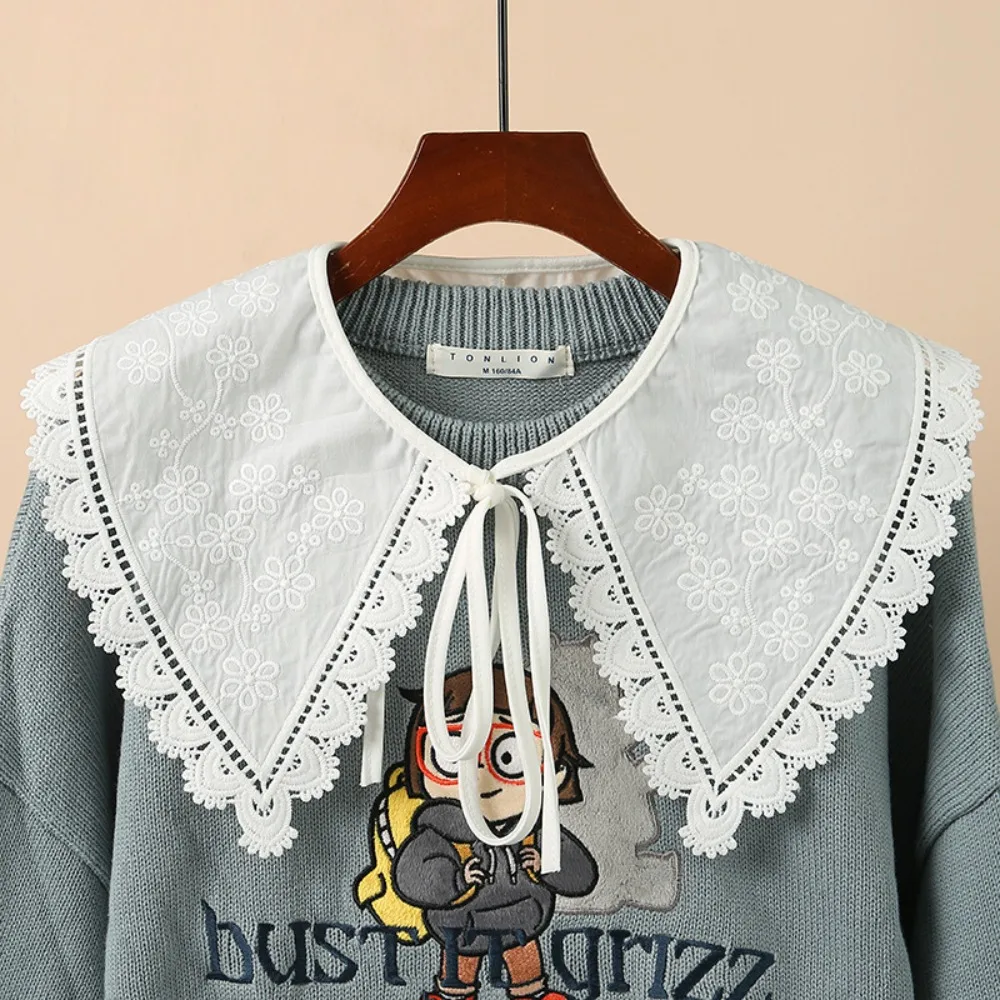 

Женская кружевная жаккардовая блузка с оборками и воротником-стойкой