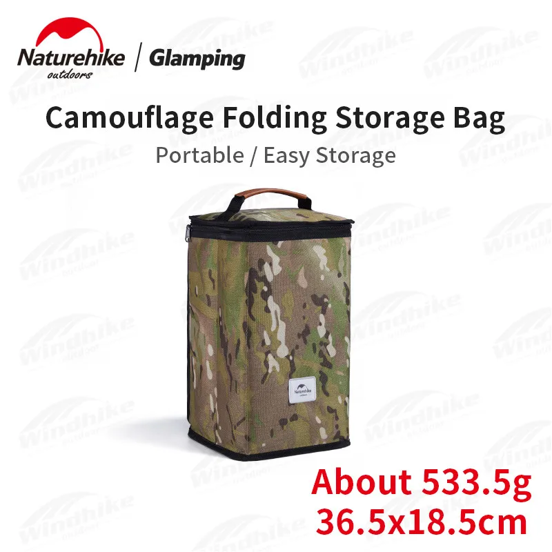 

Naturehike Ultralight Tent Lamp Protective Bag 533g Portable Camping Light Storage Bag Lamp Durable Folding Bag Camouflage Color