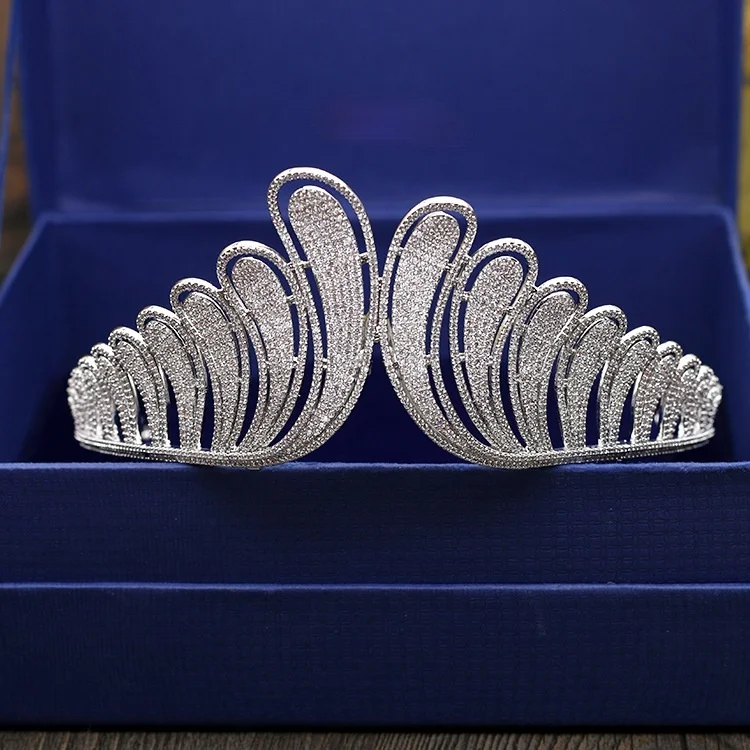 

Micro Inlaid Zircon Bridal Crown Wedding Dress Evening Dress Dinner Party Accessories Studio Make-up Artist Crown