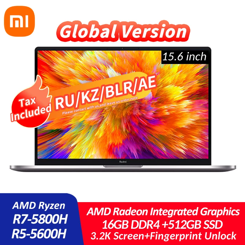 

Xiaomi RedmiBook Pro 15 Laptop Ryzen 7 5800H / Ryzen 5 5600H 16GB DDR4 512GB SSD 15.6 Inch 3.2K 90Hz Screen Notebook Computer