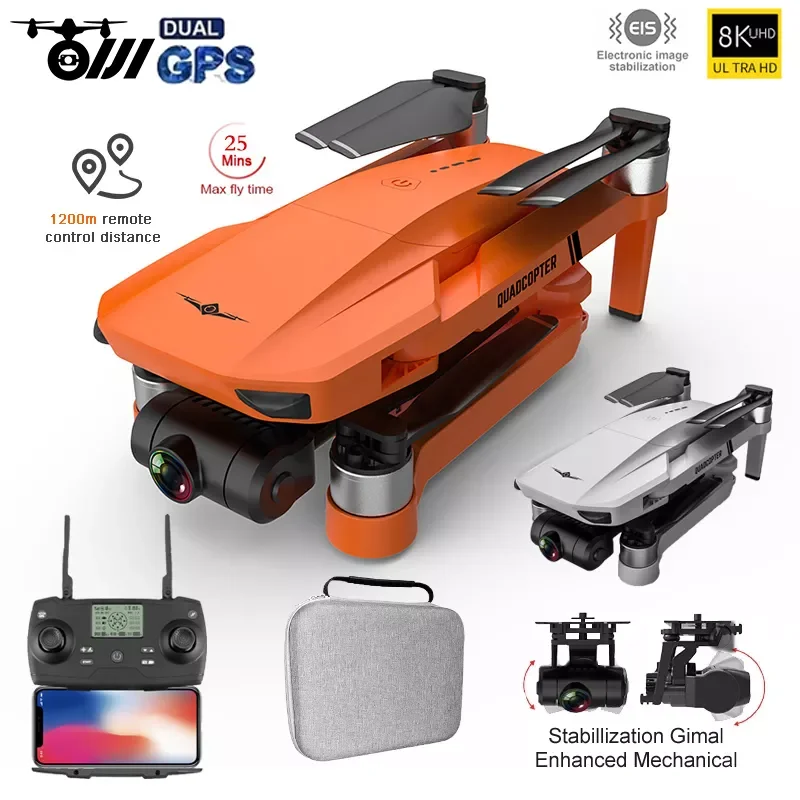 

KF102 GPS Drone 4k Profesional 8K HD Camera 2-Axis Gimbal Anti-Shake Photography Brushless Foldable Quadcopter RC Distance 1200M