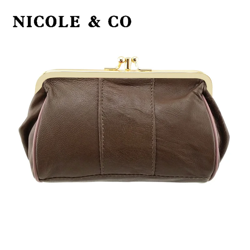 Оригинальный маленький кошелек NICOLE & CO с металлической застежкой Женский