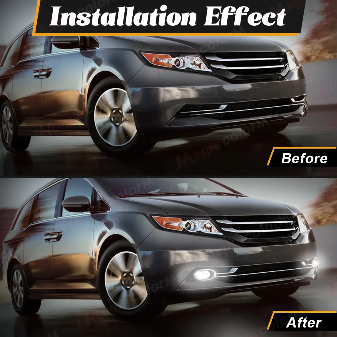 Светодиодные противотуманные фары для Honda Odyssey 2014 2015 2016 2017 передние дневного