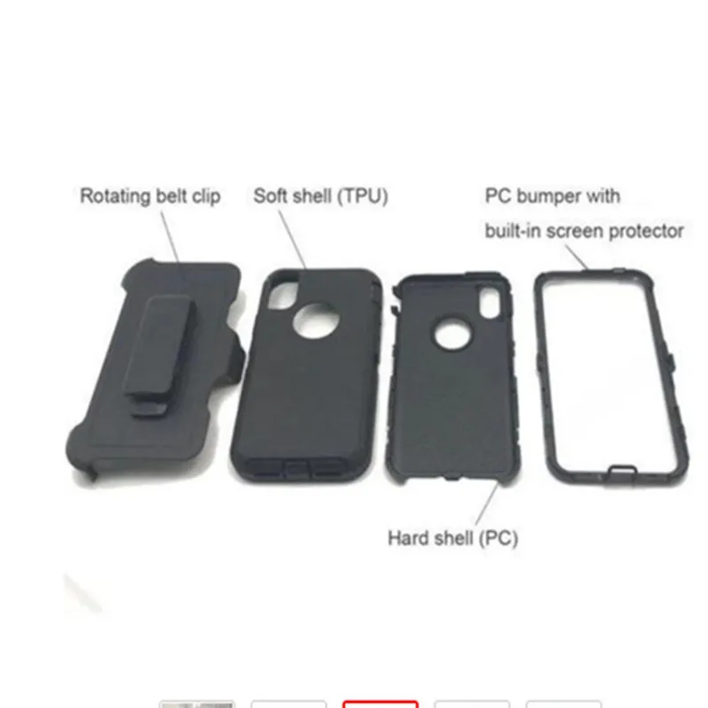 With Clip For Otter Mechanical Type Defender Series Box For iPhone11 Case For iPhone 12 13 Pro Max 14 Pro Max Case With Package