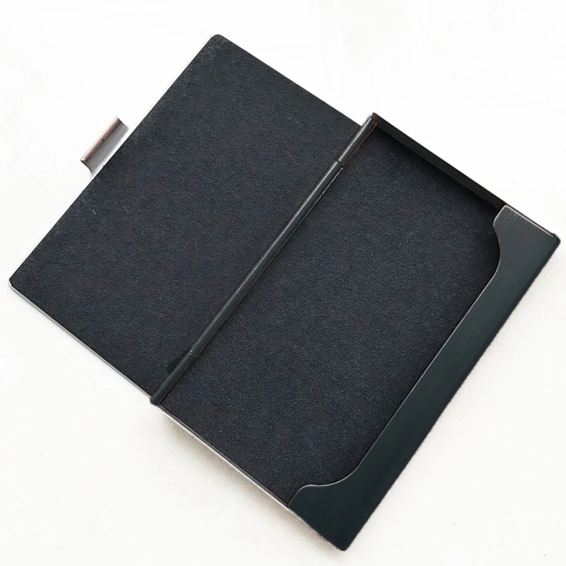 

Aluminum Alloy Business Card Holder Card Case Solid Color Thickness Name ID Card Holder Credit Card Case Business Card Case
