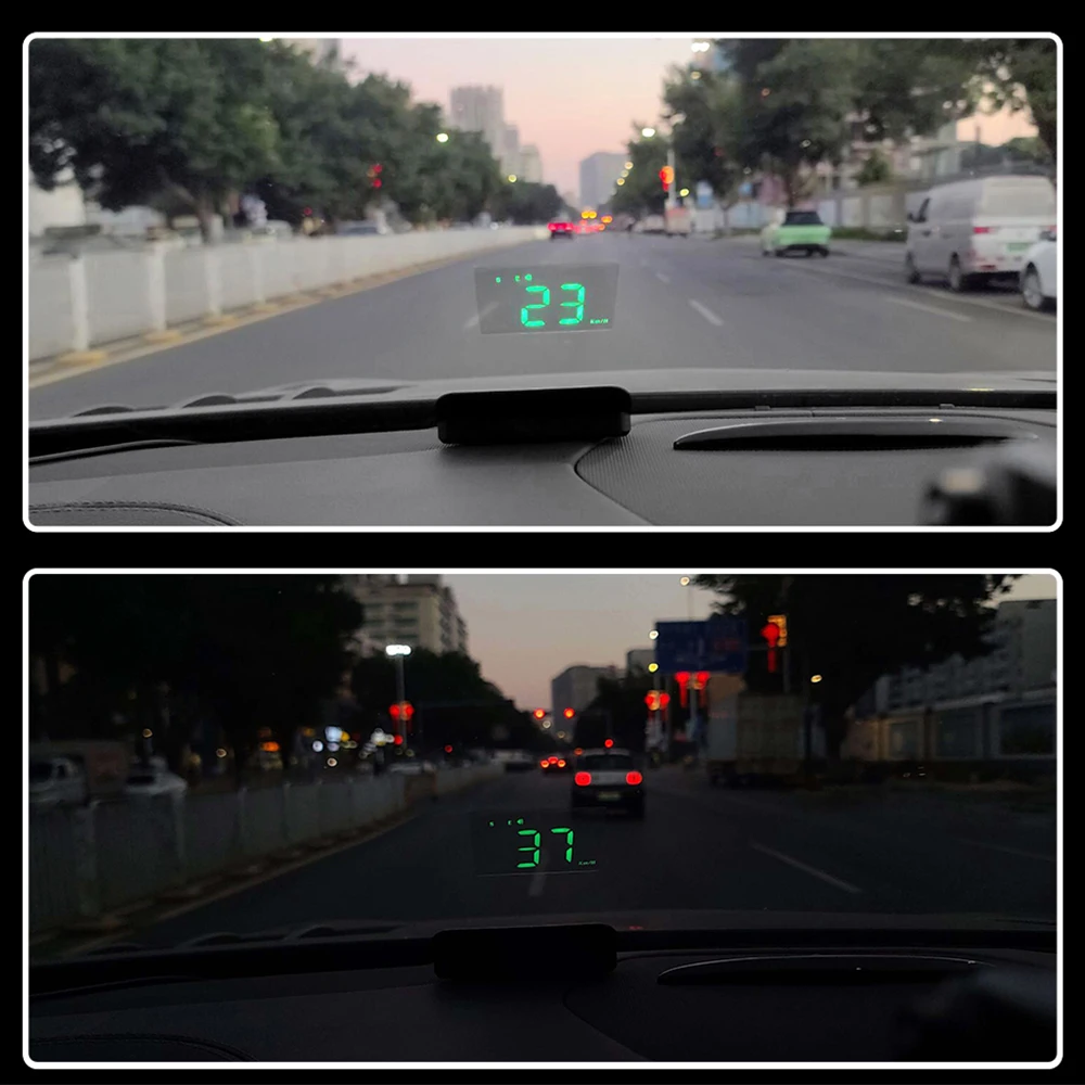 Автомобильный дисплей на лобовом стекле M1 HD GPS HUD с расходом топлива компьютер для