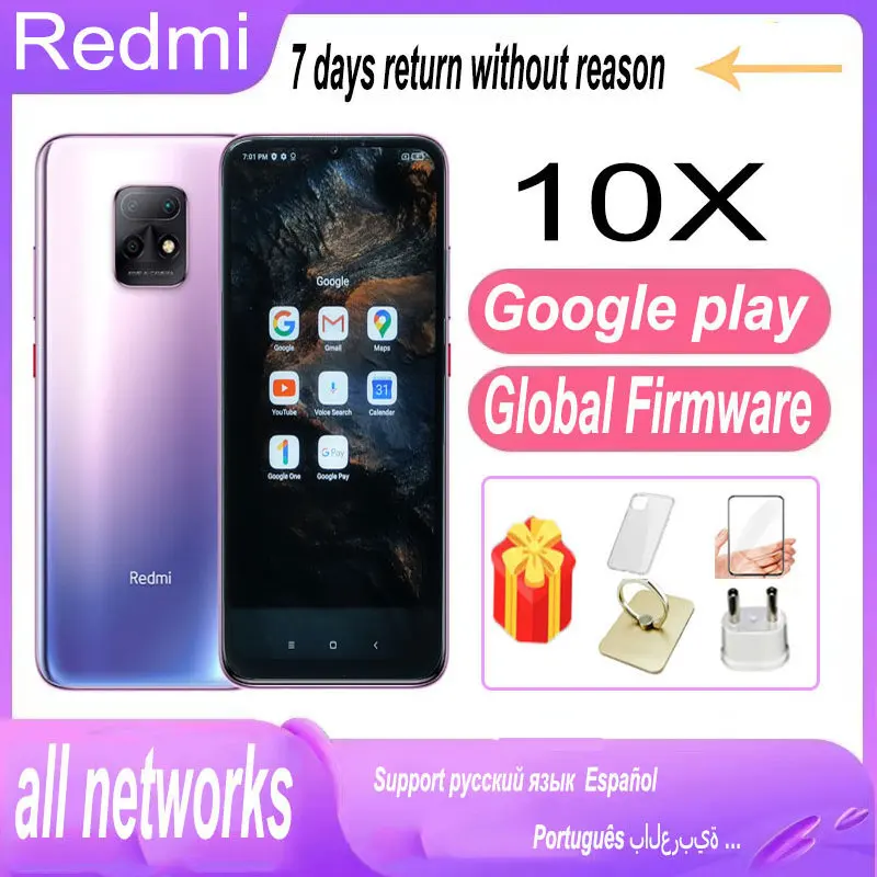 

Xiaomi 10X/9T 5G Redmi 10X 4G Global version Mobile Phone 8GB 128GB ROM Mobile Phone MTK Helio