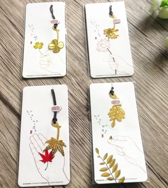 

1pcs/lot Golden Metal Cord Bookmark Stationery Office Best Gift For Reader