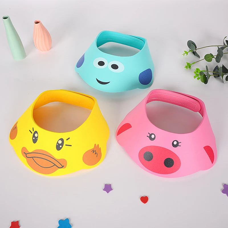 

Kids Bath Visor Hat,Adjustable Baby Shower Cap Protect Shampoo, Hair Wash Shield for Children Infant Waterproof Cap bathroom