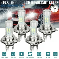 4pcs h4 9003 hb2 led headlight bulbs conversion kit car led fog lights 21w 21%c3%972835smd beam replace halogen super bright led bulb