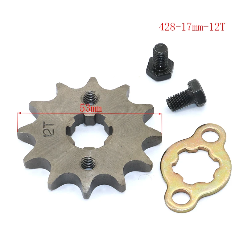 

Запчасти для мотоциклов, звездочка 428 10T 11T 12T 13T 14T 15T 16T 17T 18T 19T 17 мм 20 мм, шестерня для грязевого пит-байка ATV Quad Go Kart Buggy