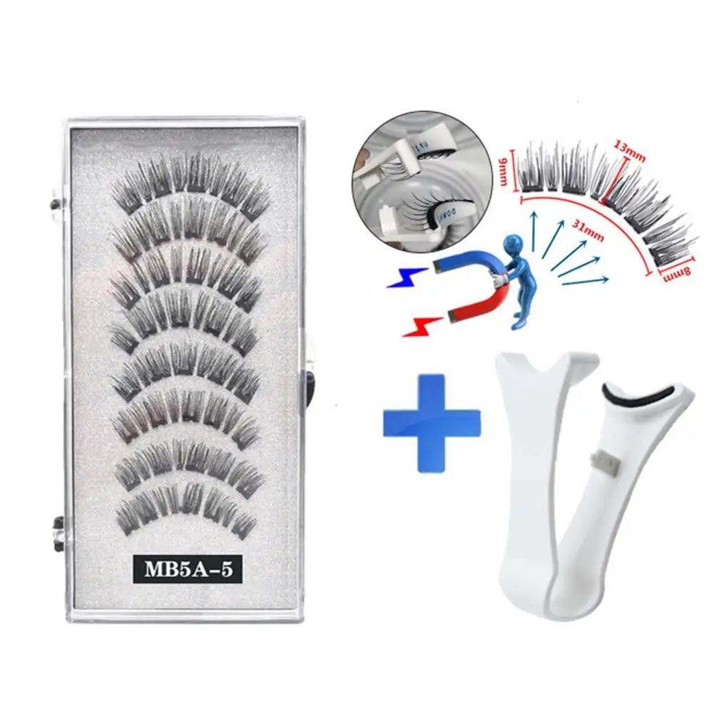 3D натуральные магнитные ресницы с 5 магнитными ресницами ручной работы