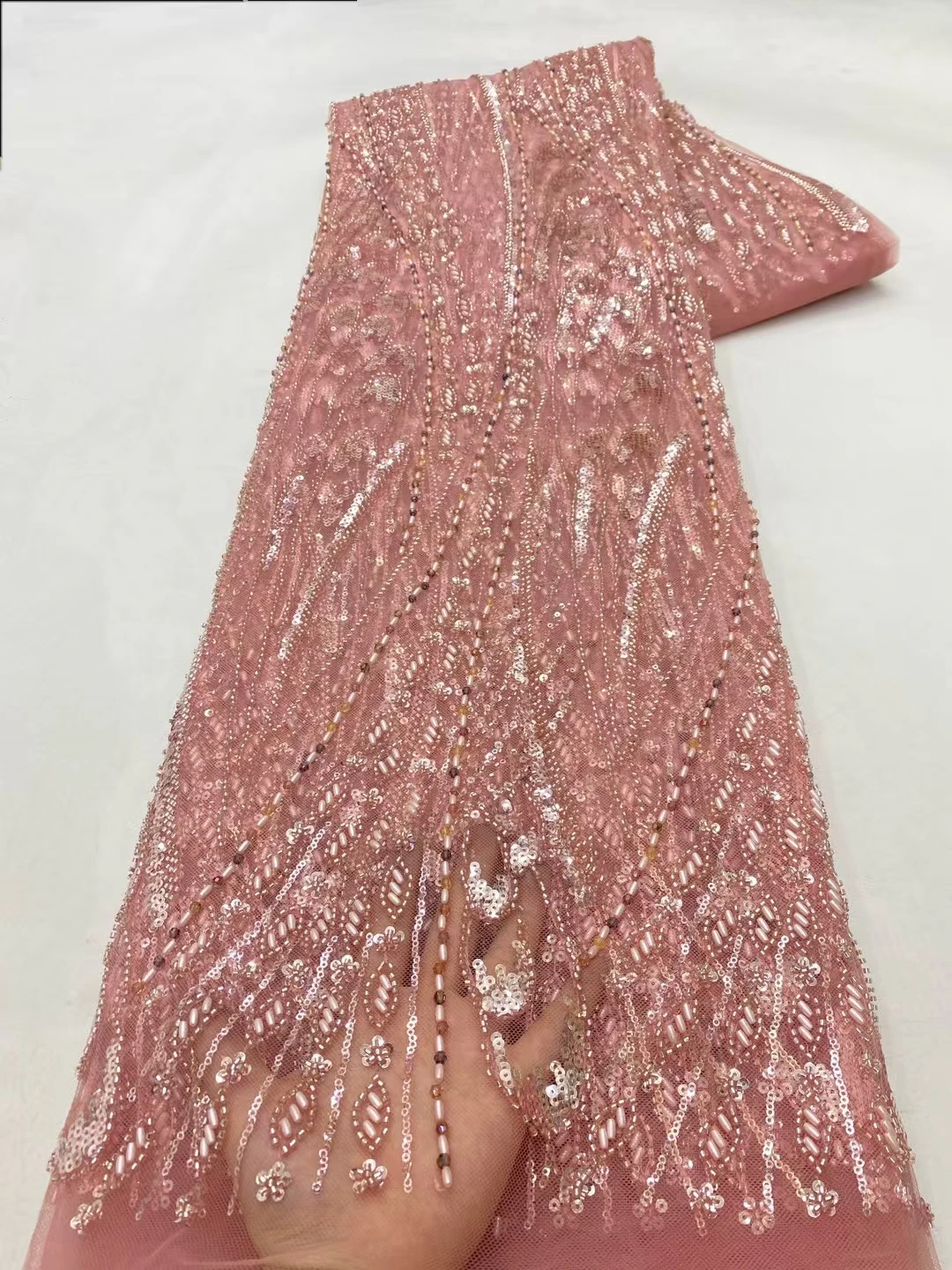 5 ярдов африканских французских бусин с блестками горячая распродажа кружевные