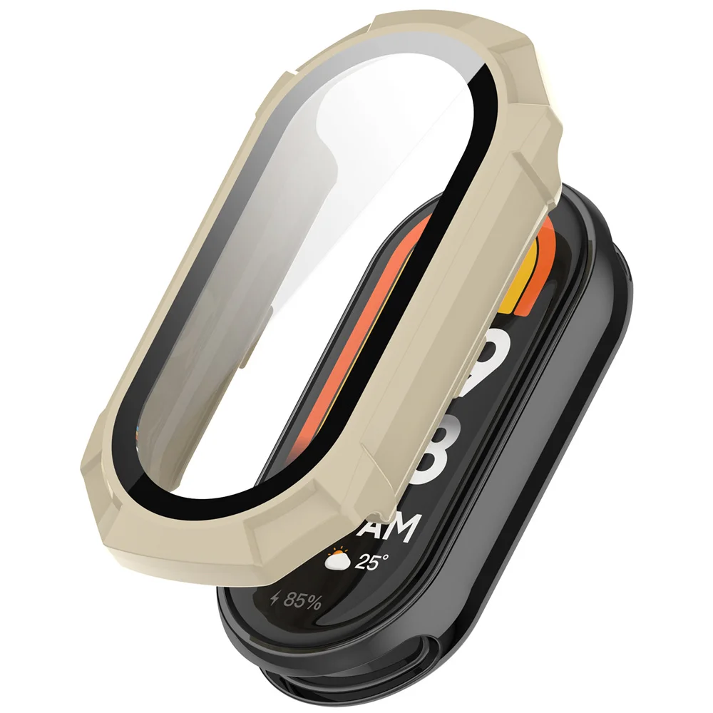 

Protective Shell Integrated Case Pc Tempered Film Tempered Film Shell Membrane Integration For Miui Band8 Case Film