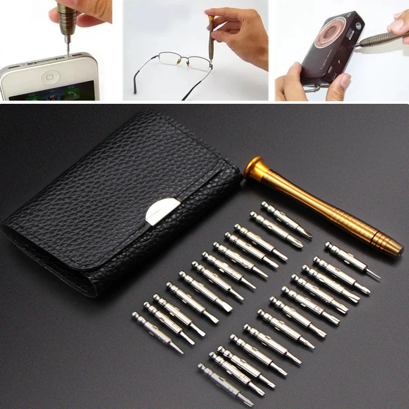 

Mini Precision Screwdriver Set 25 In 1 with Magnetic Screwdriver Opening Repair Tool Kit for IPhone Camera Watch Tablet Tools