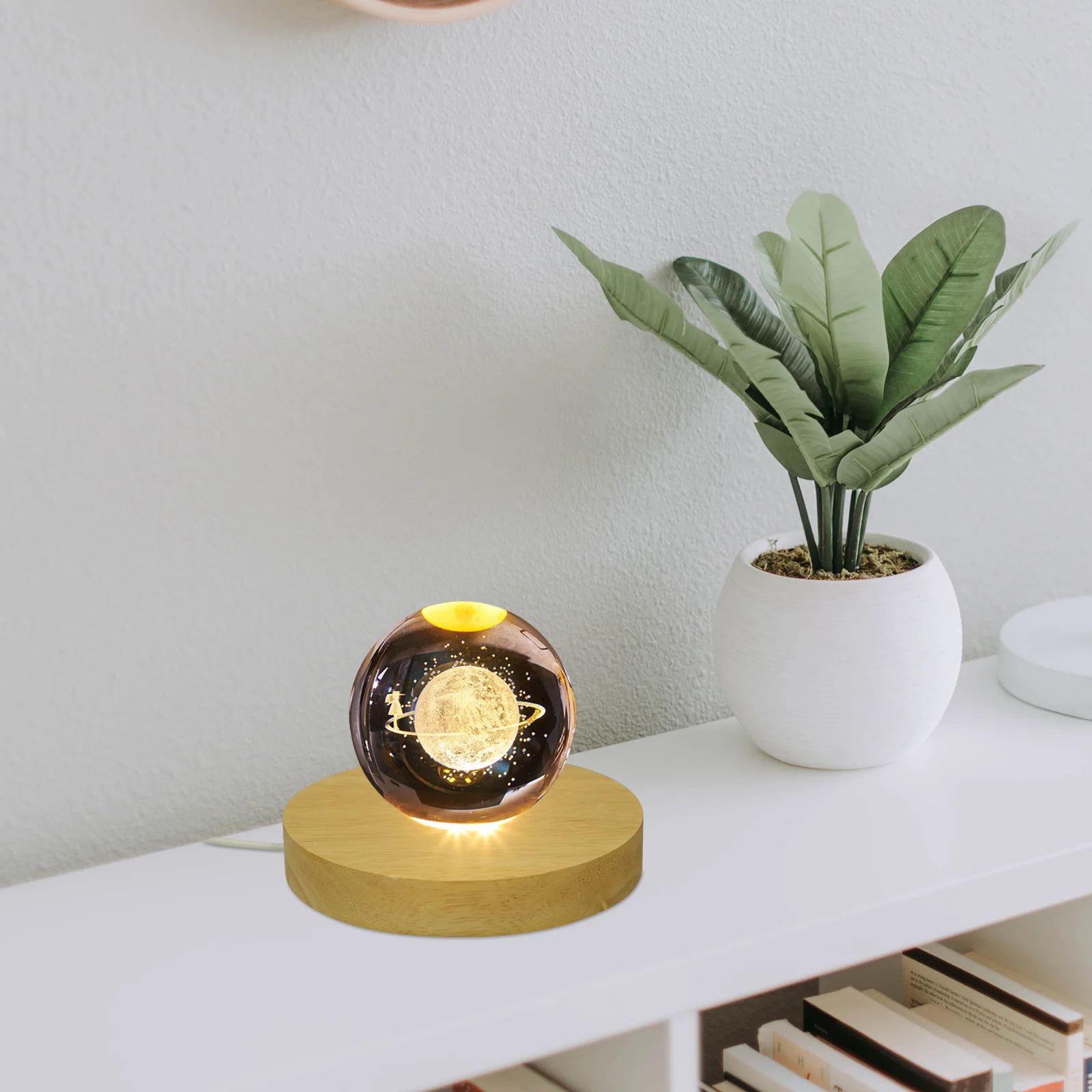 Держатель лампы в виде снежка ночник деревянная подставка светодиодное