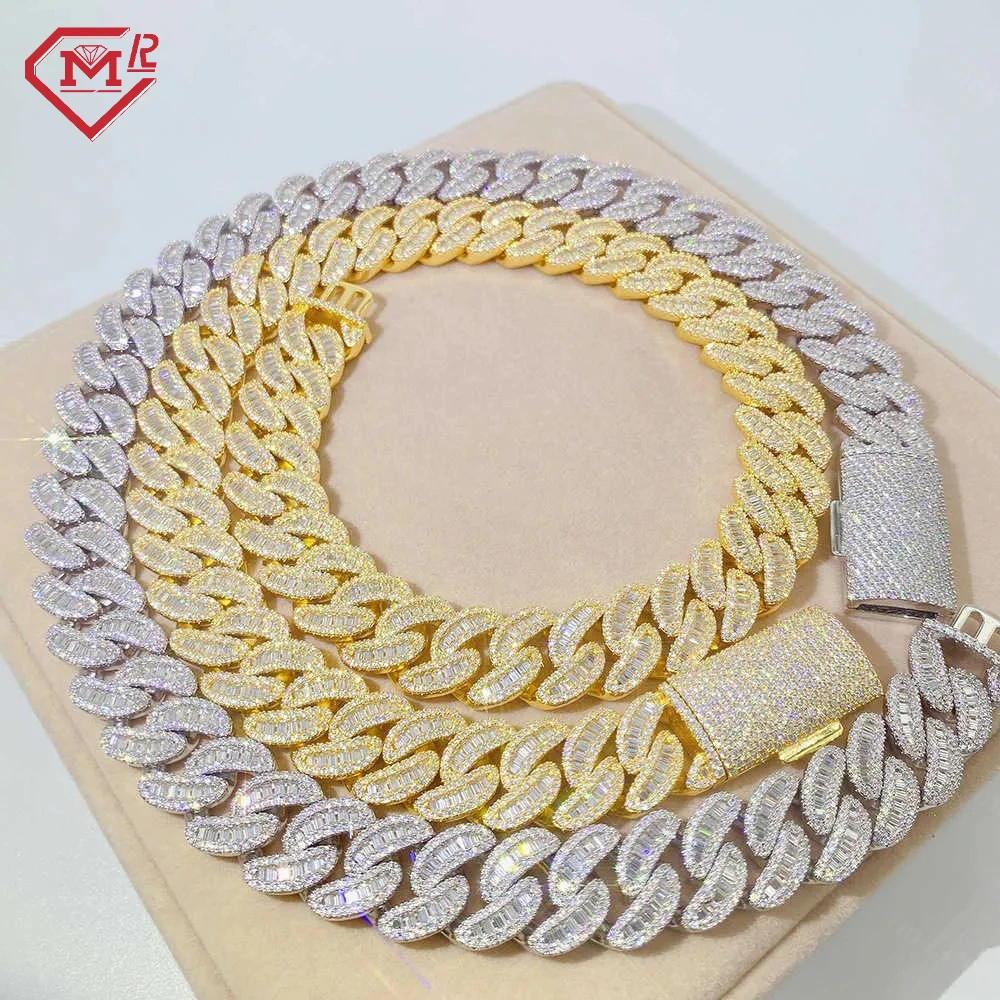 Ювелирное изделие Майами из кубинской цепи Муассанит с бриллиантами в стиле