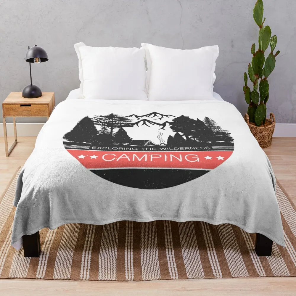 

Camping II Throw Blanket Baby Blanket Blanket Fleece