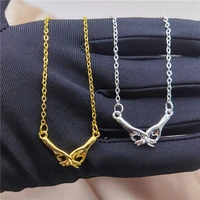 hook hands couple necklace for women men best friend promise love hug pendant chain friendship necklace party jewelry gifts