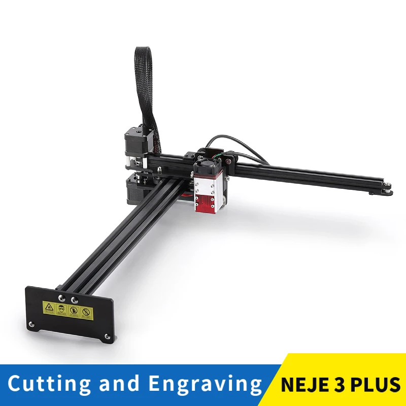 NEJE 3 Plus Dual Beam Laser Engraver and Cutter, 255x400mm CNC Wood Router / Engraving / Cutting Machine