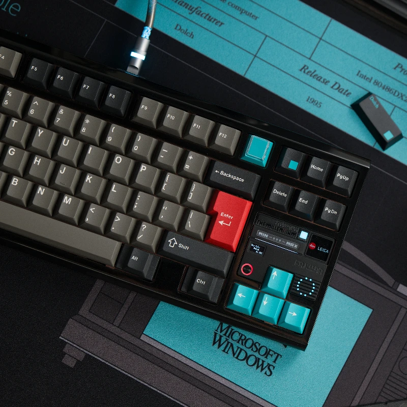 Фото Колпачки для клавиш Keykobo Dolch Kkb, формованные из АБС-пластика, непрозрачные колпачки для клавиш, набор колпачков для клавиш MX, прочный индивидуальный №4