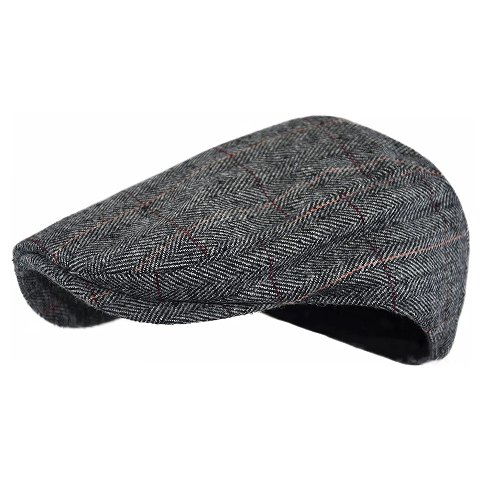 Мужская классическая твидовая Кепка Шерстяная кепка газетчика британская сезон