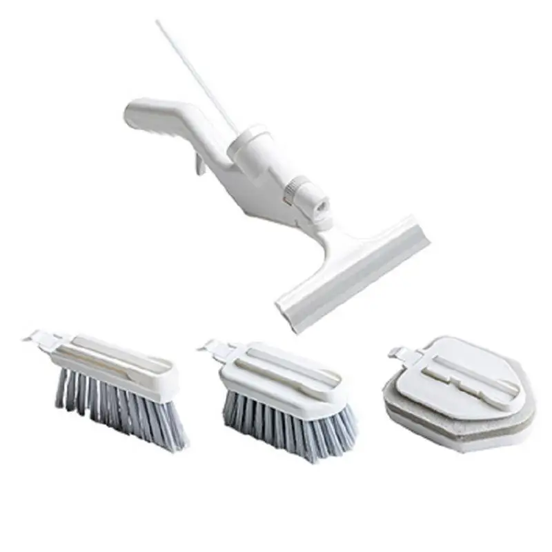 

Kitchen Scrub Brush Water Spray Design Multifunctional 4 In 1 Deep Cleaning Crevice Brush Portable Cleaning Brush Sponge Floor