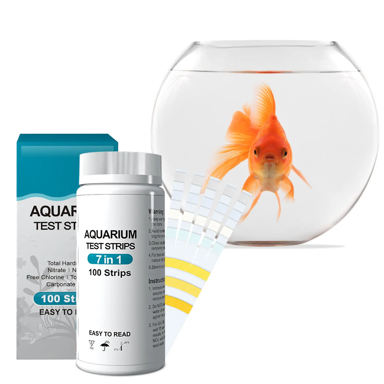 

Water Test Kit For Freshwater Aquarium 100pcs Aquarium Test Strips Water Quality Testing Strips For Freshwater Saltwater