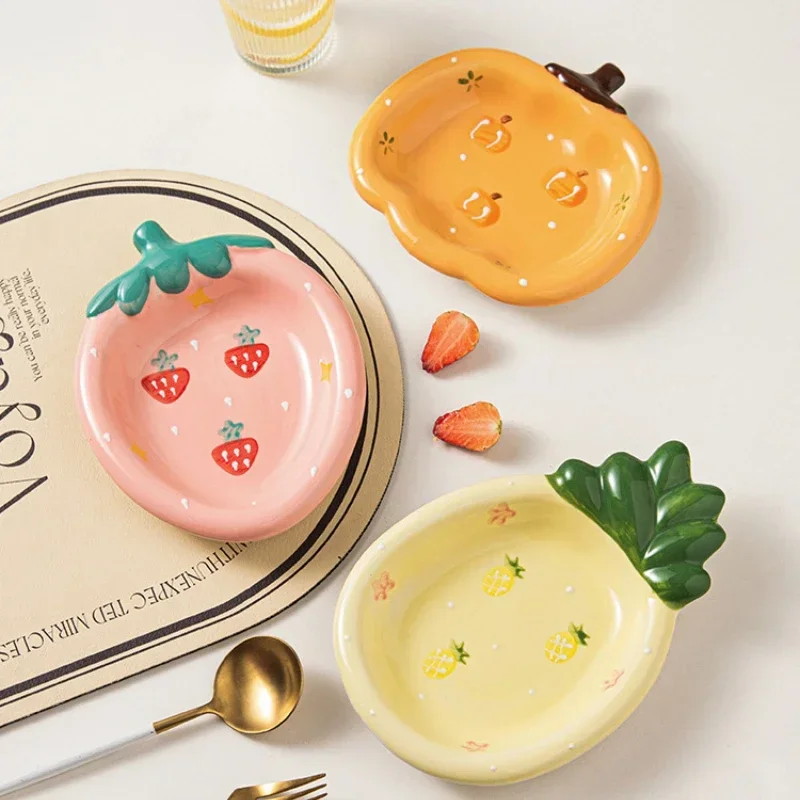 Керамические Десертные Тарелки С Фруктовой Тематикой Милые Домашние