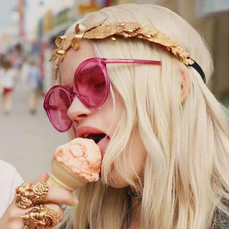 

Round Glasses Y2k Retro Sunglasses Candy Colors Hip Hop Steampunk Vintage Gothic Decorative Designer Lenses Aesthetic Lenses