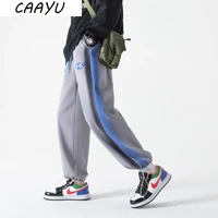 caayu mens sweatpants men 2022 gradient patchwork hip hop oversized joggers male sports trousers trend streetwear pants for men