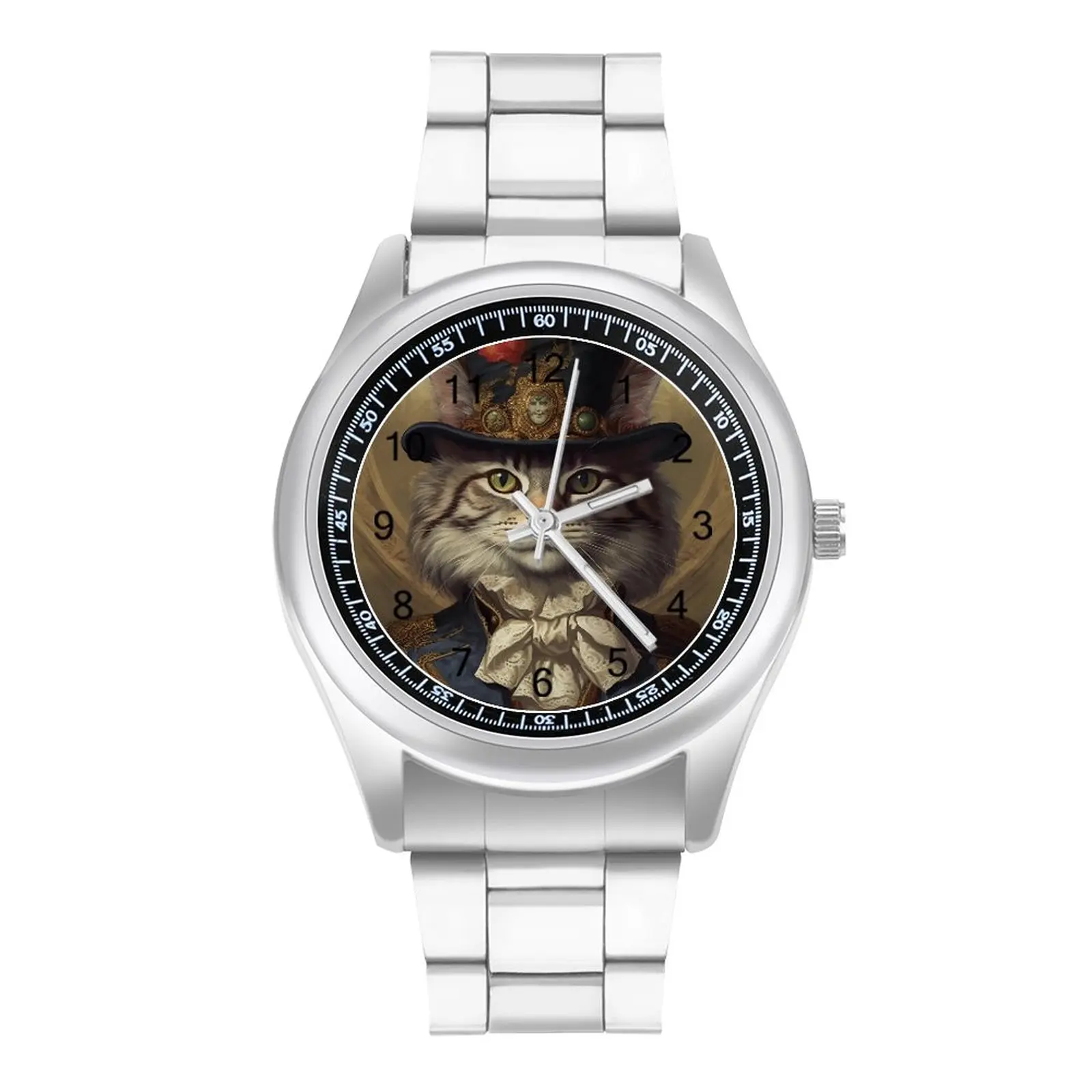 

Cat Quartz Watch Amazing Portraits Dapper Clothing Unisex Woman Wrist Watches Design Steel Travel Promotion Wristwatch