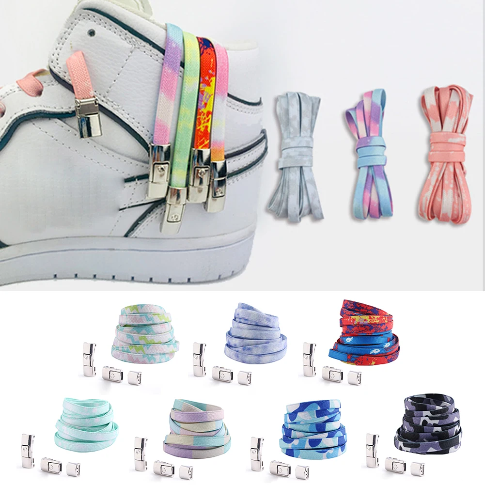 

1Pair Elastic Magnetic 1Second Locking ShoeLaces Creative Quick No Tie Shoe Laces Kids Adult Unisex Shoelace Sneakers Shoe Laces