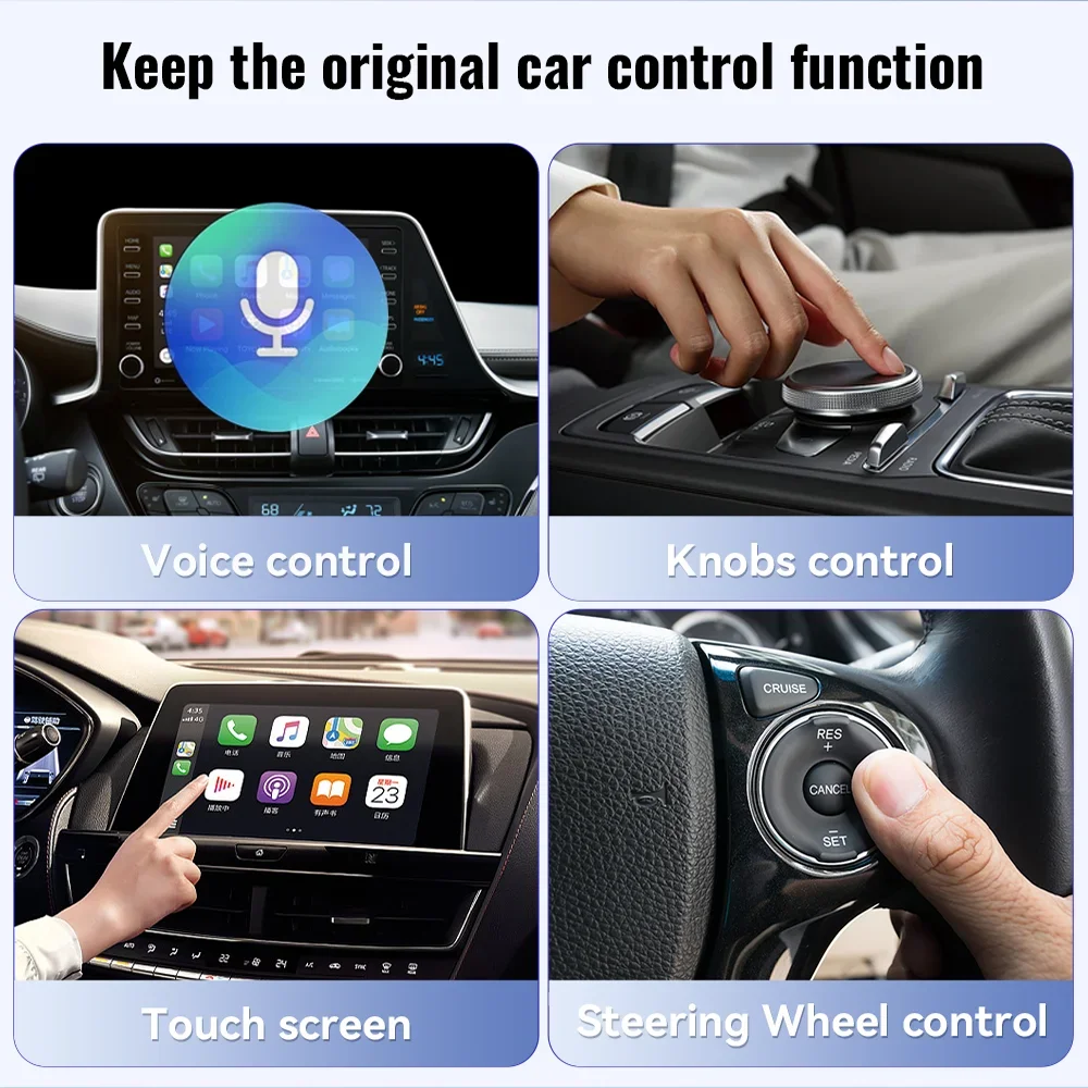 Фото Универсальный беспроводной USB-адаптер 3-в-1 CarPlay Android Auto AI Smart Box с Wi-Fi для YouTube, Netflix, TikTok, Honda Plug GT6 Pro №3