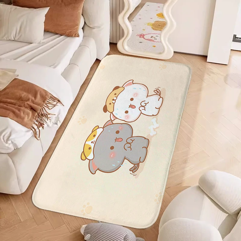 Милый ковер для спальни G-Peach Mochi Cat Прихожая Балкон Крыльцо Коврик ног