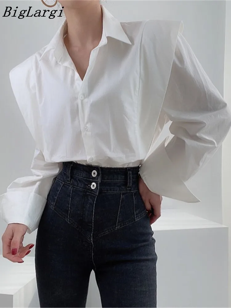 New 2023 Spring Summer Blouses Shirts Flying Sleeve Vintage Korean Style Office Fashionable Wild Ladies Tops